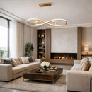 Люстра золота підвісна видовжена L-100 cm Led 50W Gold Double Bows 260140-100007171