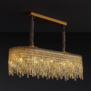 Люстра видовжена золота Crystal L-100cm Gold 250488-100004547