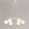 Люстра біла підвісна з круглими плафонами W-65 cm E14x6 White Faro Balls 250863-100005844