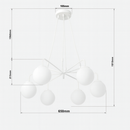 Люстра біла підвісна з круглими плафонами W-65 cm E14x6 White Faro Balls 250863-100005844