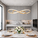 Люстра золота підвісна видовжена L-100 cm Led 50W Gold Double Bows 260140-100007171