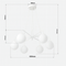 Люстра біла підвісна з круглими плафонами W-65 cm E14x6 White Faro Balls 250863-100005844