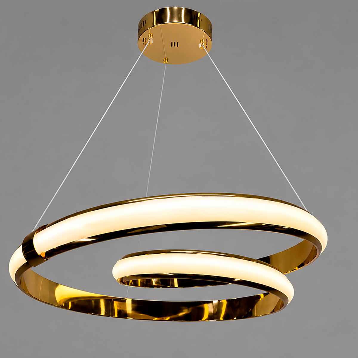 Люстра золота підвісна світлодіодна D-50 cm Led 100W Gold Curl 260588-100007962