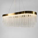 Люстра золота з скляним плафоном L-80 см / L-100 см / L-120 cm Briol gold oval 230918-100002511