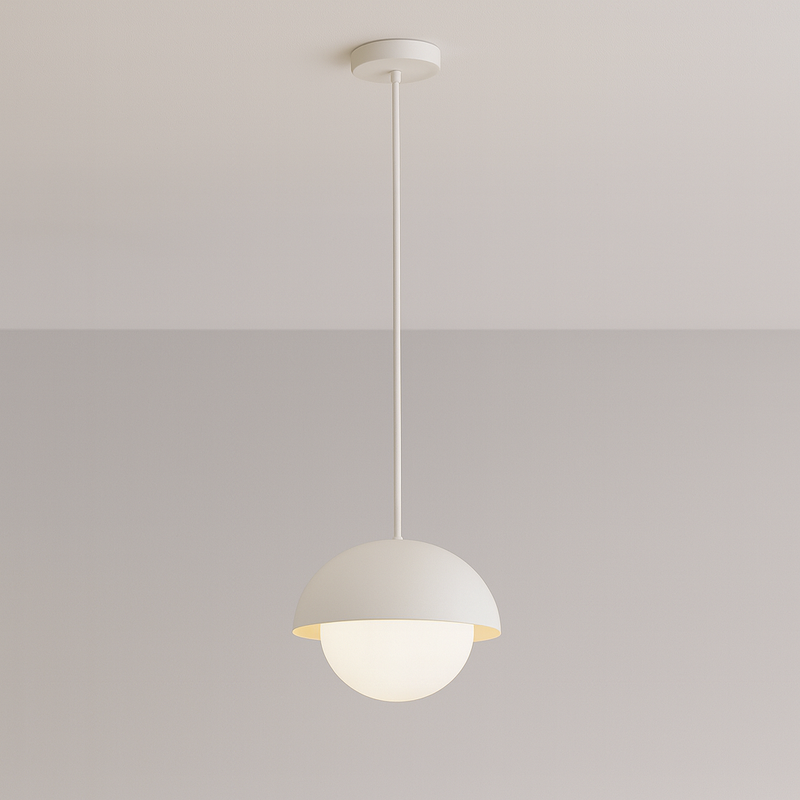 Світильник білий підвісний E27 W-27 cm White Bollo 250840-100005840
