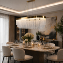 Люстра золота з скляним плафоном L-80 см / L-100 см / L-120 cm Briol gold oval 230918-100002511