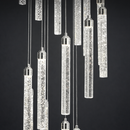Каскадна люстра срібна D-80 cm Led 235W 4000K Chrome Cascade Imitation Bubbles 260222-100007374