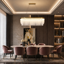 Люстра золота з скляним плафоном L-80 см / L-100 см / L-120 cm Briol gold oval 230918-100002511