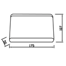 Настінний сірий вуличний світильник H-17,5 cm Led 12W IP54 3000K Grey + White Margo  260619-100008271