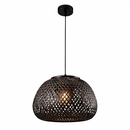 Люстра підвісна чорна з ротангу D-35 cm E27 Black Rotange 260140-100007027