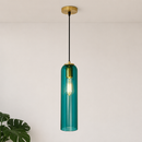 Світильник підвісний золотий з плафоном зеленого кольору H - 42 cm E27 Green Flask 260866-100008526