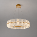 Люстри золоті підвісні з акриловим плафоном D - 40 cm / 60 cm / 80 cm Led 30W / 50W / 70W Gold Aria 260622-100008060