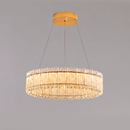 Люстра підвісна золота з кришталевим плафоном D-40 cm / D-60 cm Led 54W / 68W Gold Crystal 260622-100008056