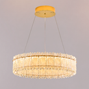 Люстра підвісна золота з кришталевим плафоном D-40 cm / D-60 cm Led 54W / 68W Gold Crystal 260622-100008056