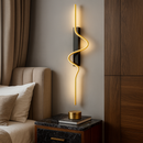 Настінний світильник золотий з чорним кріпленням L-60 cm/ 80 cm Led Gold+Black Wave Line 251088-100006461