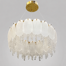 Люстра підвісна з матовими скляними пелюстками D-51 cm Led 95W Flower 260735-100008443