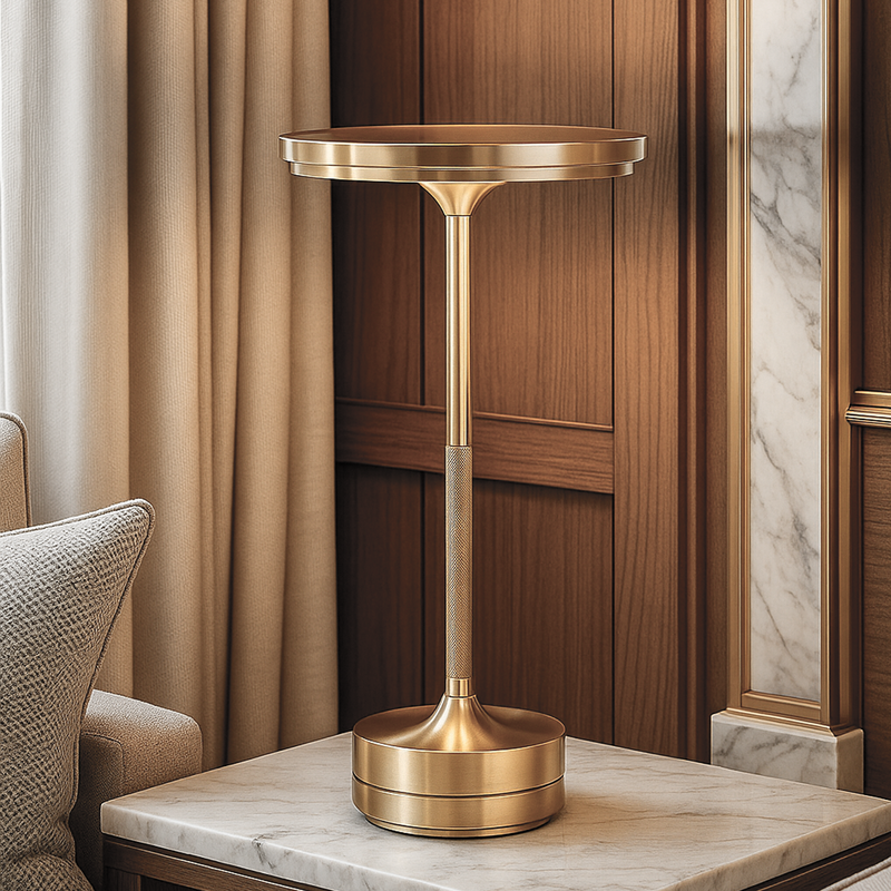 Настільна лампа золота акумуляторна H-28 cm Led 10W Gold Clin 251188-100006558