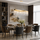 Підвісна люстра золота L-120 cm E14 Gold Crystal Crown 260288-100007519