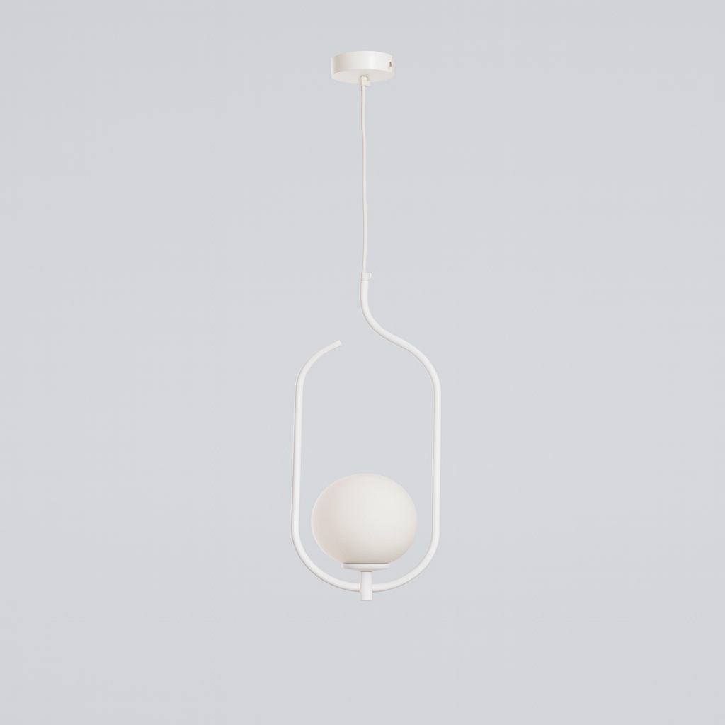 Світильник білий підвісний D-18,5 cm E14 White Faro Bollo 250863-100005849