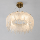 Люстра підвісна з матовими скляними пелюстками D-51 cm Led 95W Flower 260735-100008443