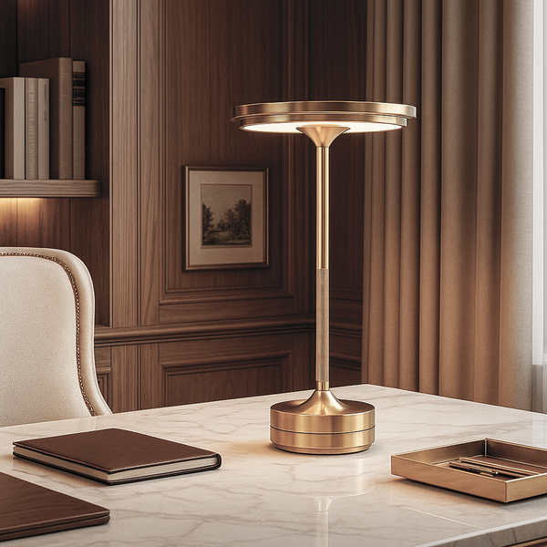 Настільна лампа золота акумуляторна H-28 cm Led 10W Gold Clin 251188-100006558