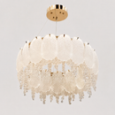 Люстра підвісна з матовими скляними пелюстками D-51 cm Led 95W Flower 260735-100008443