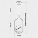 Світильник білий підвісний D-18,5 cm E14 White Faro Bollo 250863-100005849
