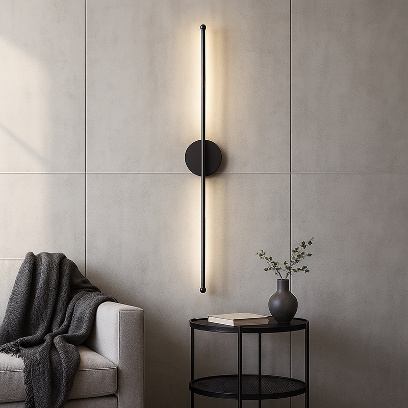 Настінний світильник чорний лінійний L - 60 cm/ 80 cm/ 100 cm Led 16W / 20W / 26W Black Pipe Line Center 251031-100006327
