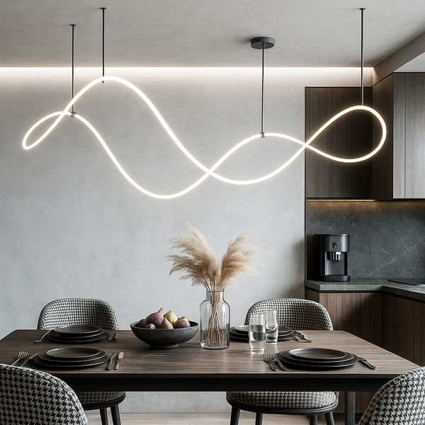 Люстра Rope wave L-120 см Н-50 см 80W 4000K Grey 250619-100005352