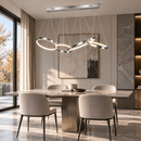 Люстра срібна L-120 cm / L-150 cm Led 52W / 65W Chrome Lord of the Rings 260935-100008800