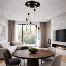 Люстра каскадна на 6 підвісів bicolor bubble 230635-100002128