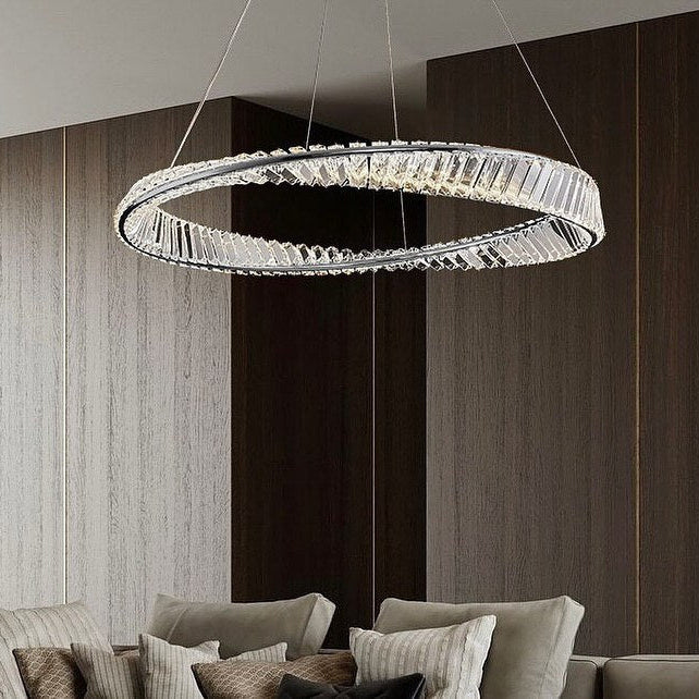 Люстра Ring luxury chrome H-120cm D-60cm Led 64W 4000K / D-80cm Led 80W 3000K 4000K 6000K Chrome 240735-100003450