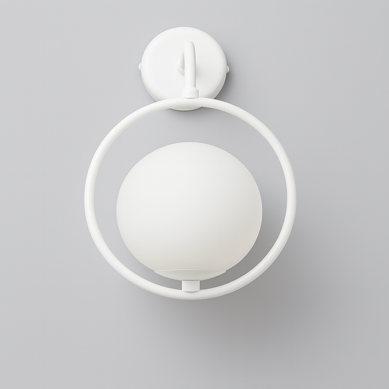 Настінний світильник білий D-21,5 cm E14 White Faro Bollo 250863-100005855
