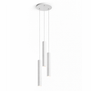 Підвісний білий світильник потрійний D-18 cm GU10X3 Tubes Line White 260141-100007175