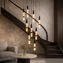 Каскадна люстра чорна D-60 cm Led 54W 4000K Black Cascade 251076-100006295
