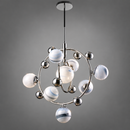 Люстра підвісна з плафонами-планетами D-75 cm G9x8 Cosmic Chrome 250435-100004596