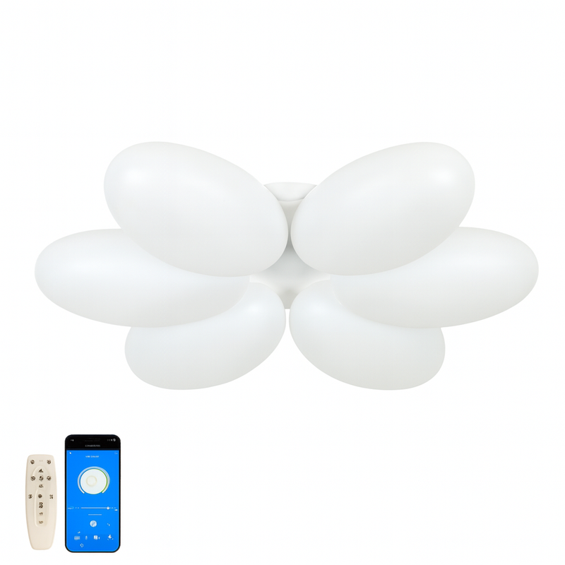 Люстра біла стельова світлодіодна D-53,5 cm/ 66 cm Led 80W / 104W White Flower Air 251031-100006215