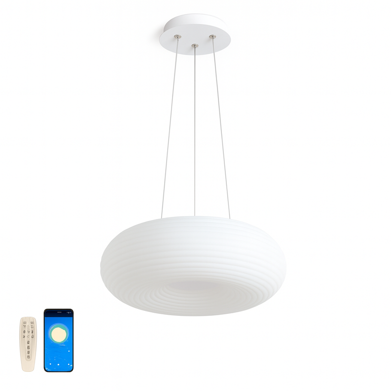 Люстра біла підвісна світлодіодна D-50 cm Led 80W White Air Balloon 251031-100006217
