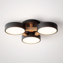 Стельова люстра чорна з дерева D-46 cm Led 36W Wooden 3 Black 250458-100004472