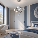 Люстра підвісна з плафонами-планетами D-75 cm G9x8 Cosmic Chrome 250435-100004596