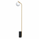 Торшер золотий з білим матовим плафоном H-172 cm E27 Gold + White Pearl 260840-100008579