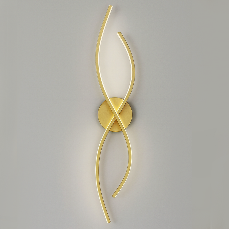 Настінний світильник золотий L-60 cm Led Gold Cross Line wave 251088-100006465