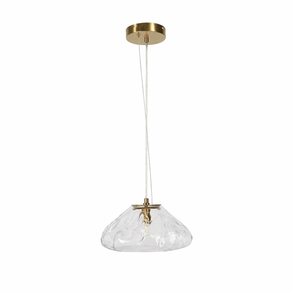 Підвісні світильники скляні D-20/ 25/ 30 cm G9 Clear+Gold Dumpling 260118-100007047