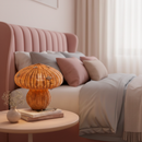 Лампа настільна з ротангу H-28 cm E27 Cozy Mushroom Beige 260209-100007488
