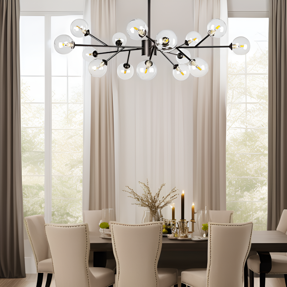 Люстра Berries G9х15 D-105cm Black + Clear 250431-100004564
