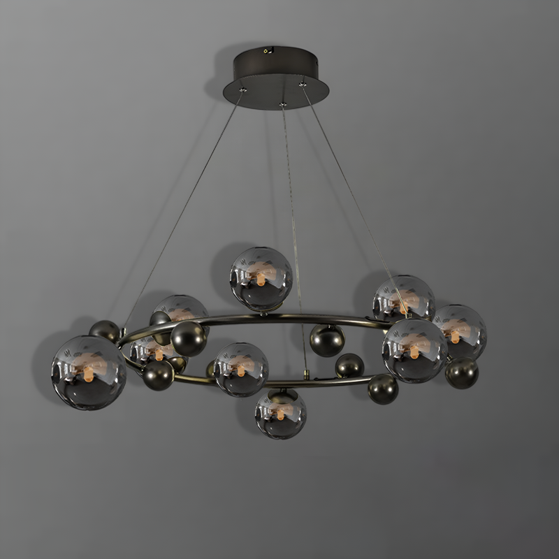Люстра Bubbles D-100cm G9x12 Black+Grey 250622-100005042