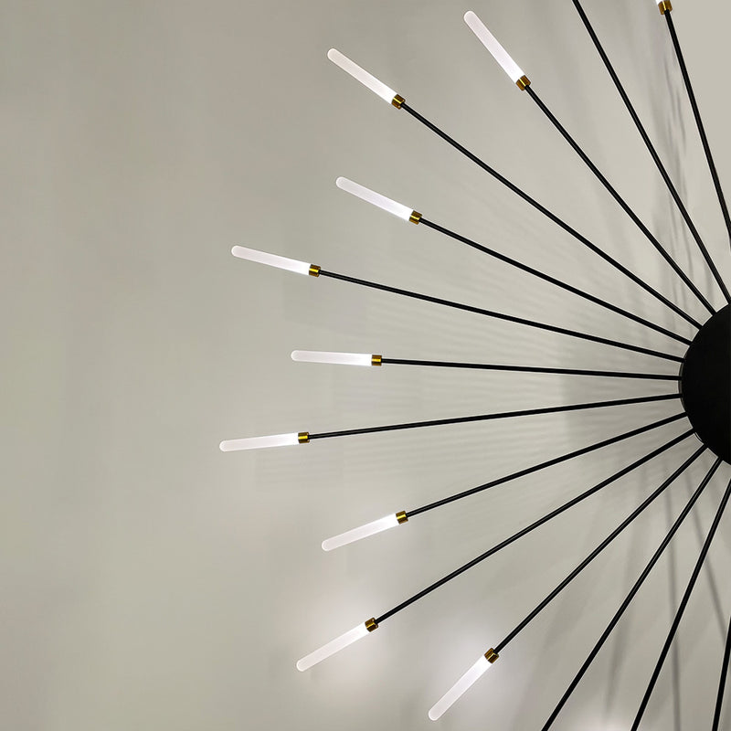 Стельовий світильник Fan lamp H80 D1160 Led 22W 3000K 4000K 6000K Black + Gold 250118-100004079