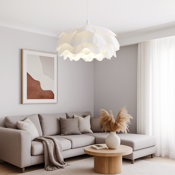 Світильник підвісний декоративний білий Квітка D-50 cm H-120 cm E27 White Flower 241258-100003994