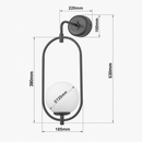 Настінний світильник білий H-53 cm W-18,5 cm E14 White Faro Bollo 250863-100005856