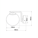 Настінний світильник білий H-16 cm E14 White Faro Bollo 250863-100005857